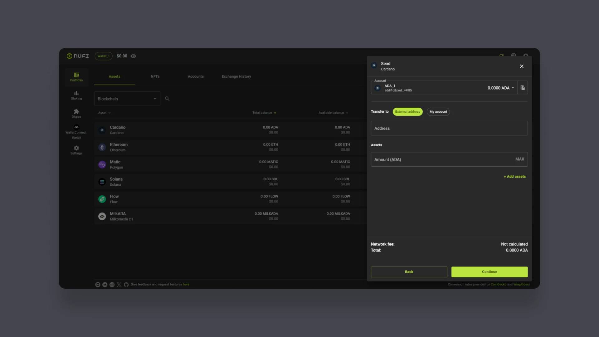 Staking and Rewards Interface